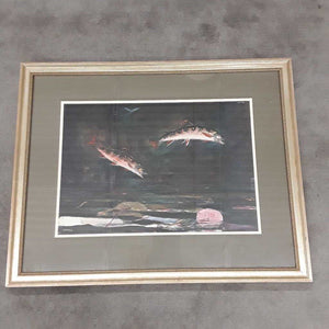 Framed Print of Leaping Trout By Winslow Homer