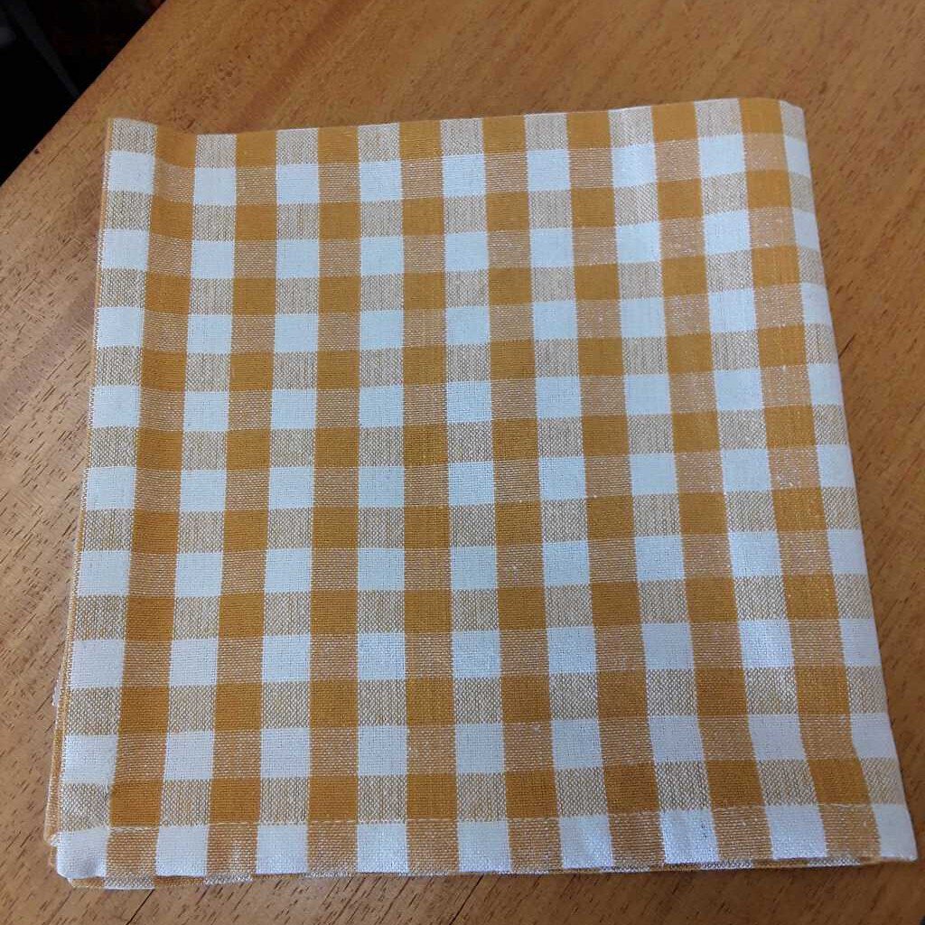 Buffalo Check Cloth Napkin Yellow White