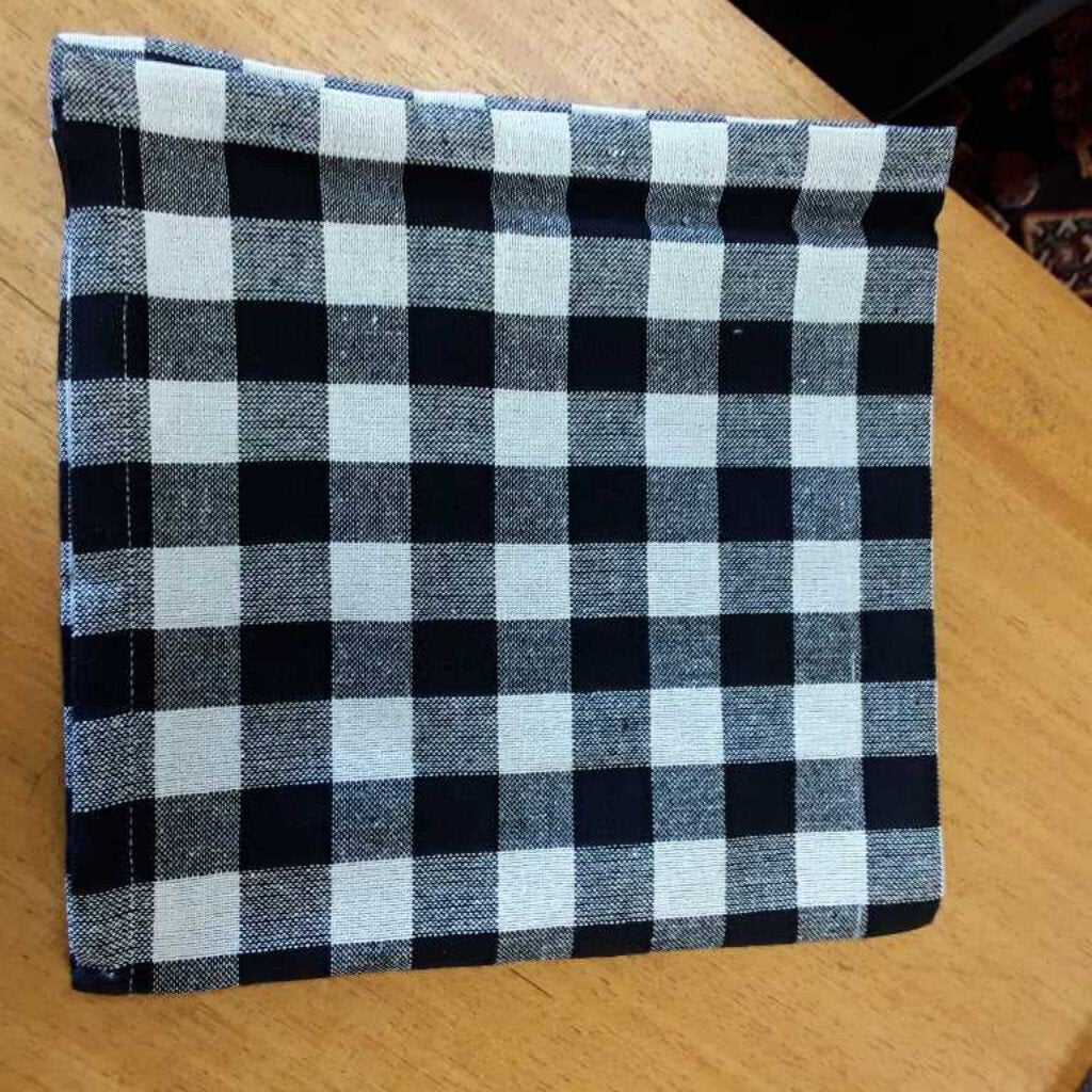 Buffalo Check Cloth Napkin - Black White