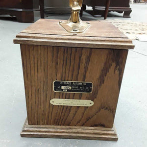 1930's Oak Counter Top Drake Automatic Cigar Sparker