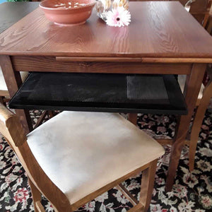 Square Wooden Bar Height Table w 4 Chairs - (Cream Seats)