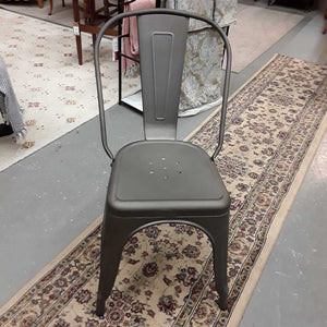 Metal Brushed Steel Dining Chair