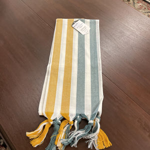 Tea Towel Caban Stripe Lagoon/Ochre - 2259500