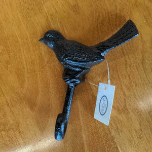 Bird Wrought Iron Hook - Black 27 5512
