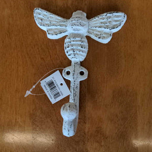 White Wrought Iron Bee Hook - FOUNDRY 0350