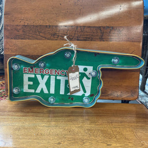 3D LED 'Emergency Exit' Wall sign