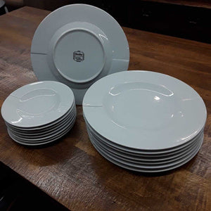 Set of 8 Dinner Plates & 8 Side Plates Denby James Martin Porcelain