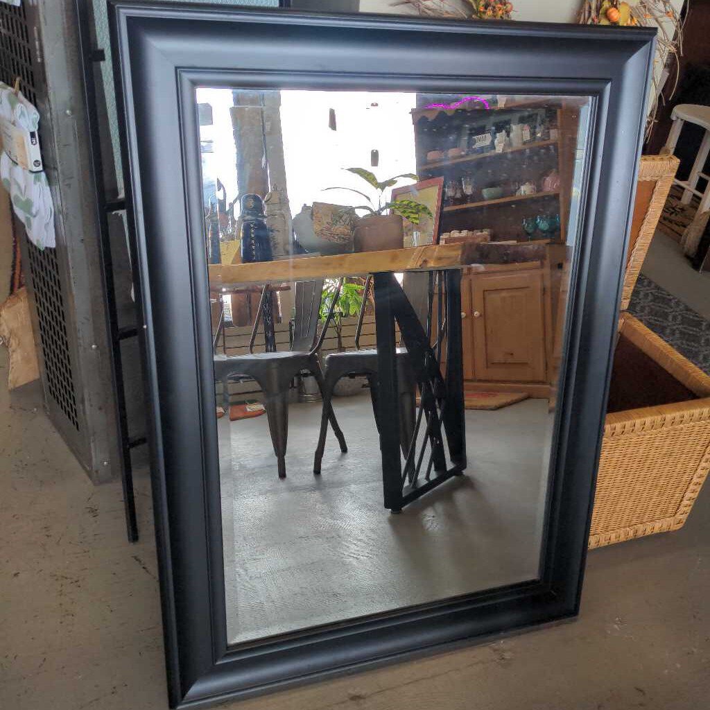 Contemporary Mirror with Black Frame
