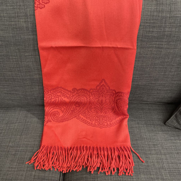 Restoration Hardware 100% Wool Throw - Crimson