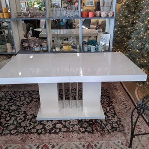 White Lacquer Table 2 x 19.5 Leaves