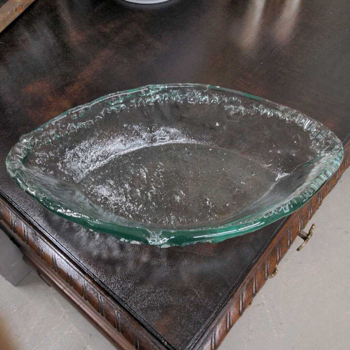 Recycled Green Art Glass - Oval Serving Dish