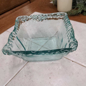 Recycled Green Art Glass - Square Serving Bowl