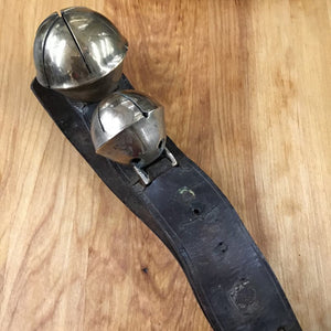 Carriage Horse Sleigh Bells on Leather Strap