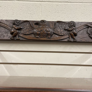Jacobean Revival Solid Oak Carved Architecural Piece