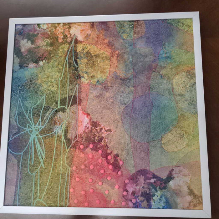 Framed Textile Artwork - "Anticipation" by Leisa Rich