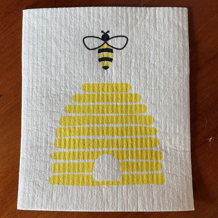 Bee & Beehive Dishcloth (2) ASD-AB-166