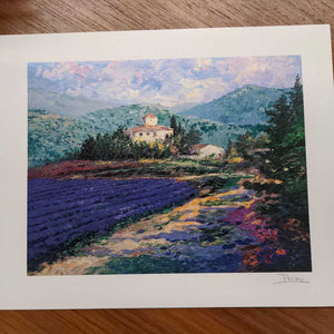 "Lavender in Provence" Unframed Seriolithograph by Alex Perez