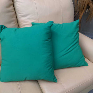 Pair Green Throw Pillows