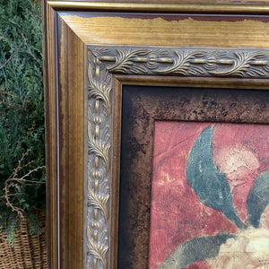 Art - Peonies in Pot (Rusts) w Ornate Gold Frame
