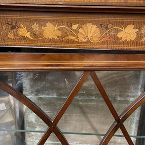 Antique Curio Cabinet w 3 Glass Shelves
