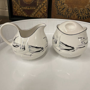 Sango - Asian Design - Porcelain Cream & Sugar