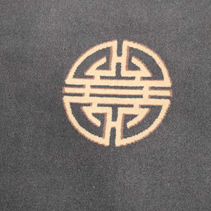 Blue Carpet w Asian Symbol in Centre