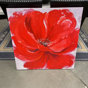 Red Poppy on Canvas Print