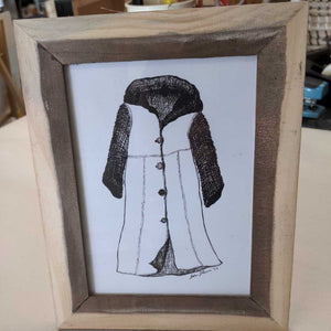 Ink Sketch Print In Frame 'Paddington's Coat'