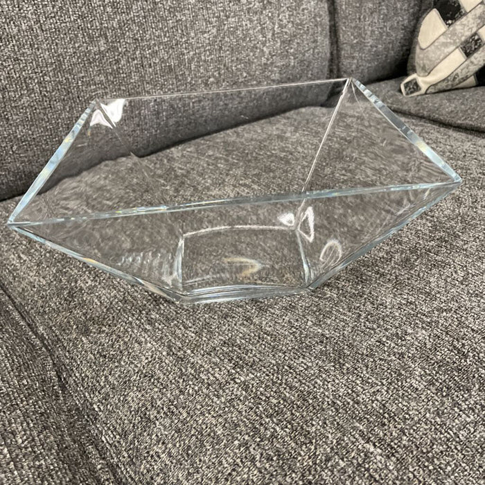 Large Square Crystal Salad Bowl