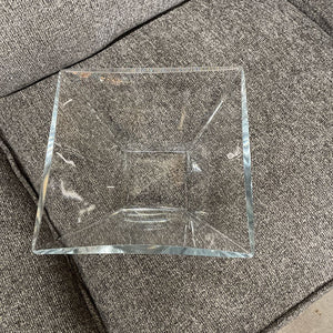 Large Square Crystal Salad Bowl