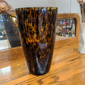 Gluckstein Brown Speckled Glass Vase