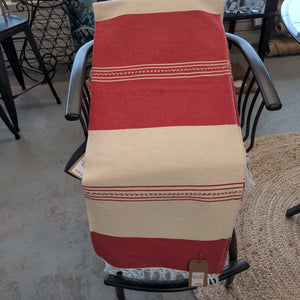 Handwoven Throw Blanket From Mexico 100% Cotton
